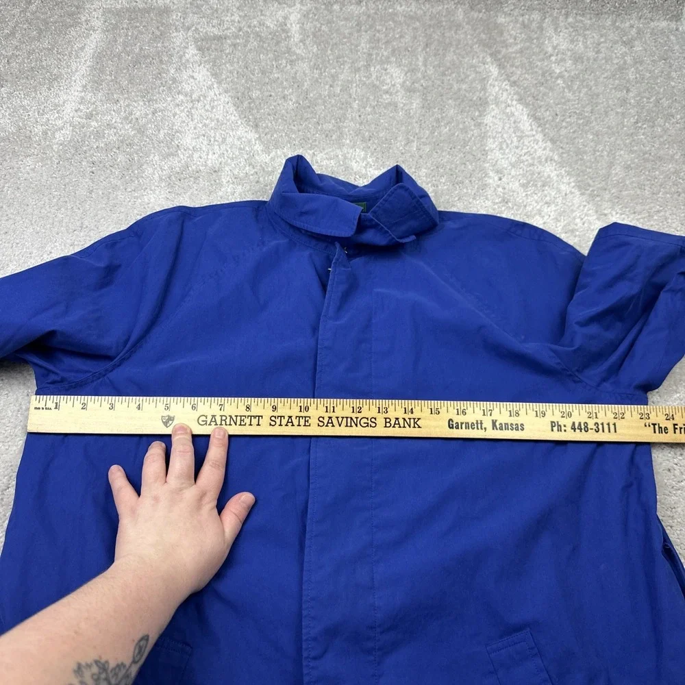 Lauren Ralph Lauren Jacket Women's 1X Dark Blue Trench Rain‎ Coat Vtg 90s Y2K